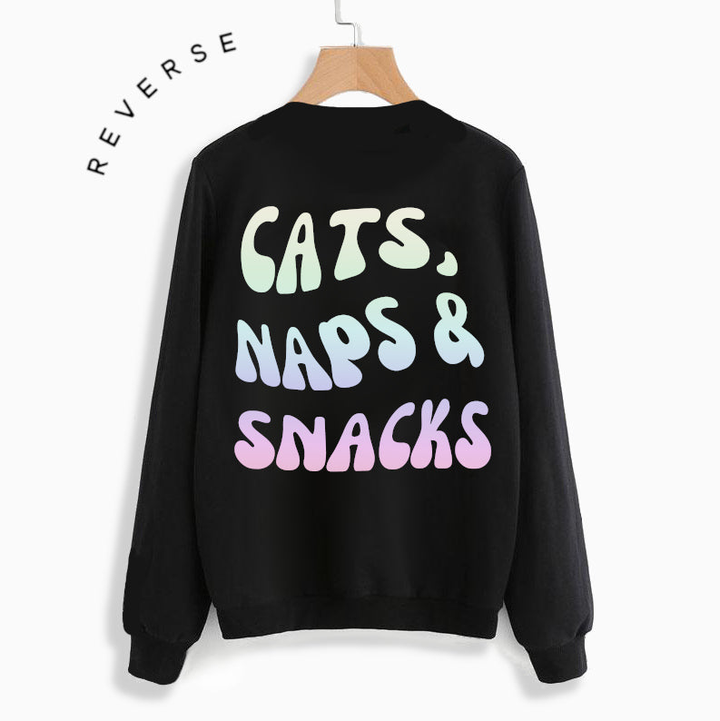 Cats naps sale and snacks sweatshirt