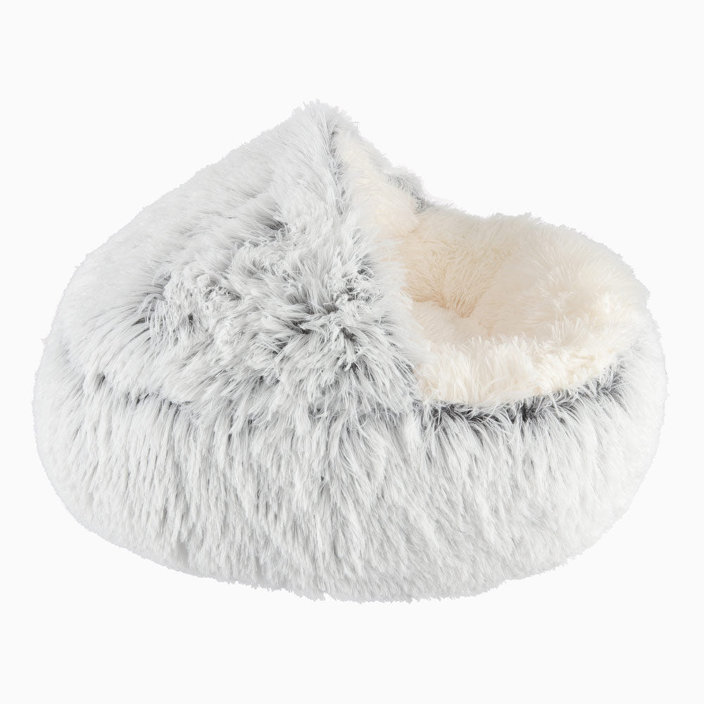 Arctic Gray Calming Nest Cat Bed Pawsome Couture