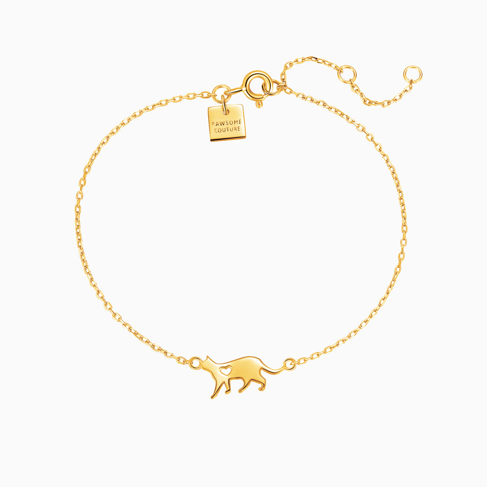 Tiny Sweetheart Cat Bracelet