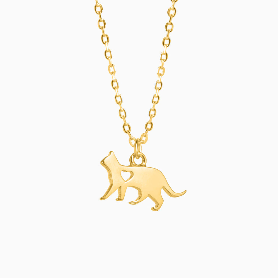 Tiny Sweetheart Cat Necklace