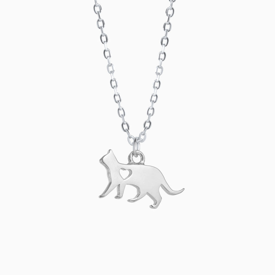 Tiny Sweetheart Cat Necklace