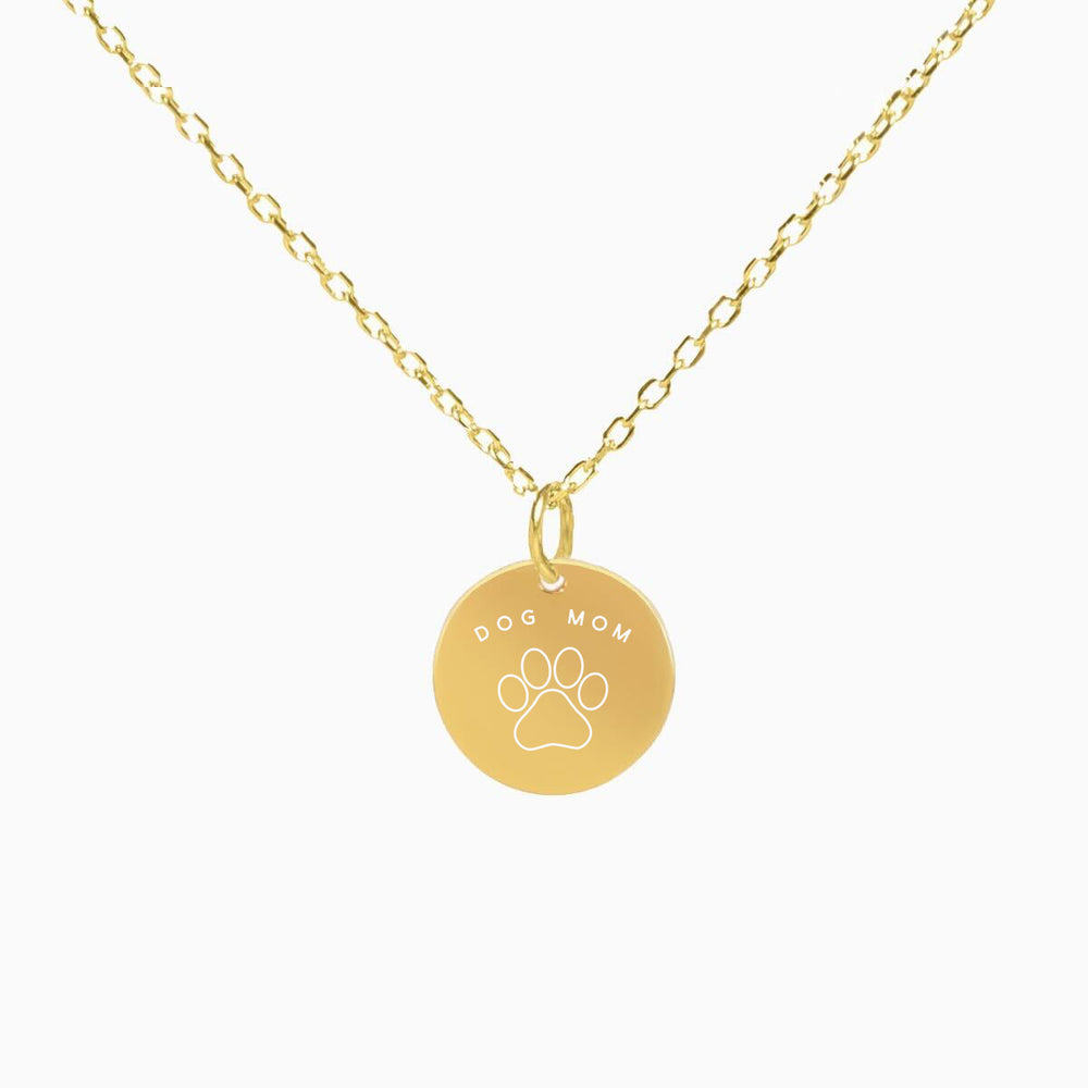 Dog Mom Disc Necklace