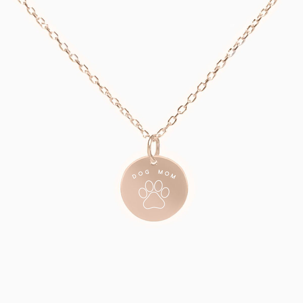 Dog Mom Disc Necklace