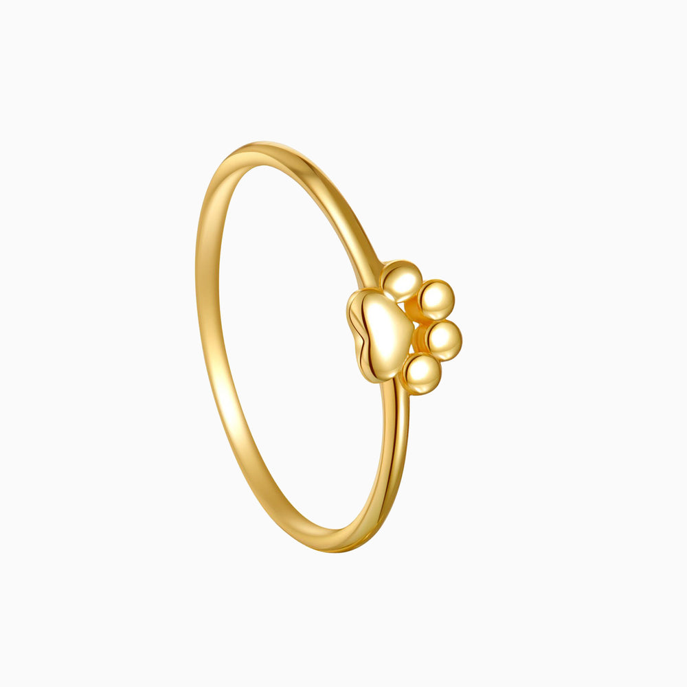 Engraved Teeny Paw Ring