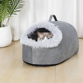 White Fur Cara Cat Cave | Pawsome Couture®