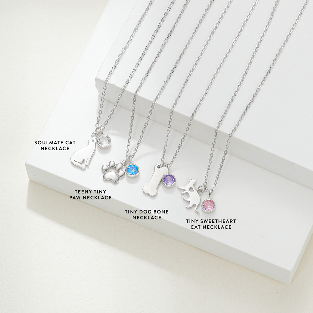 Tiny Sweetheart Cat Necklace