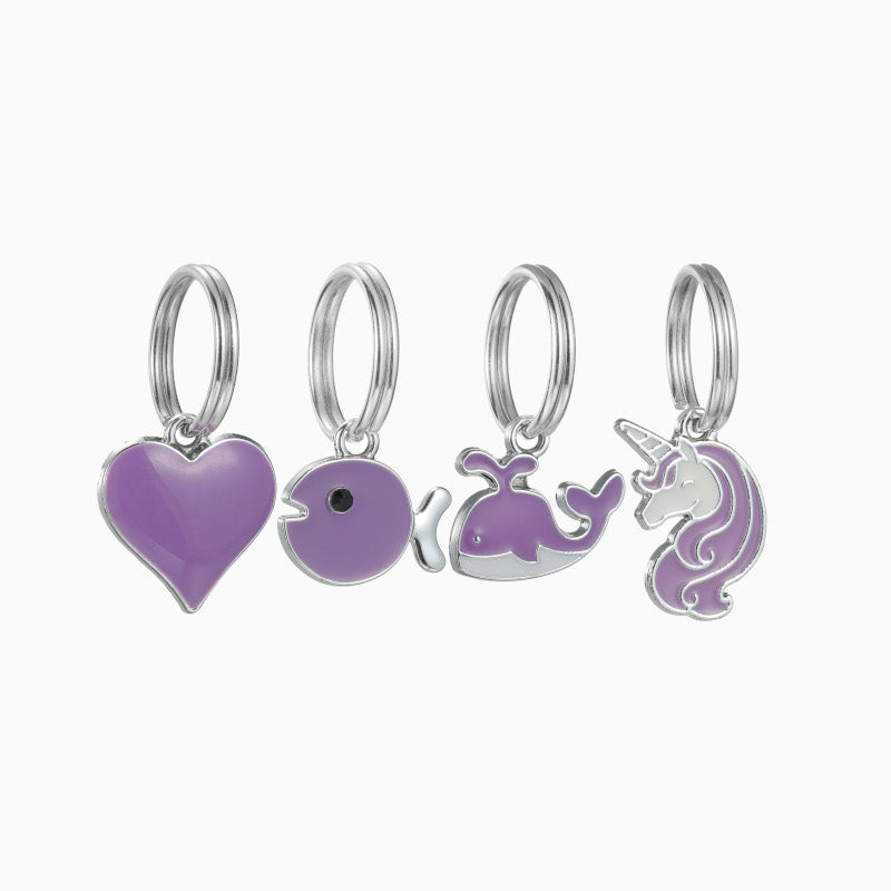 Purple Collar Charm Set