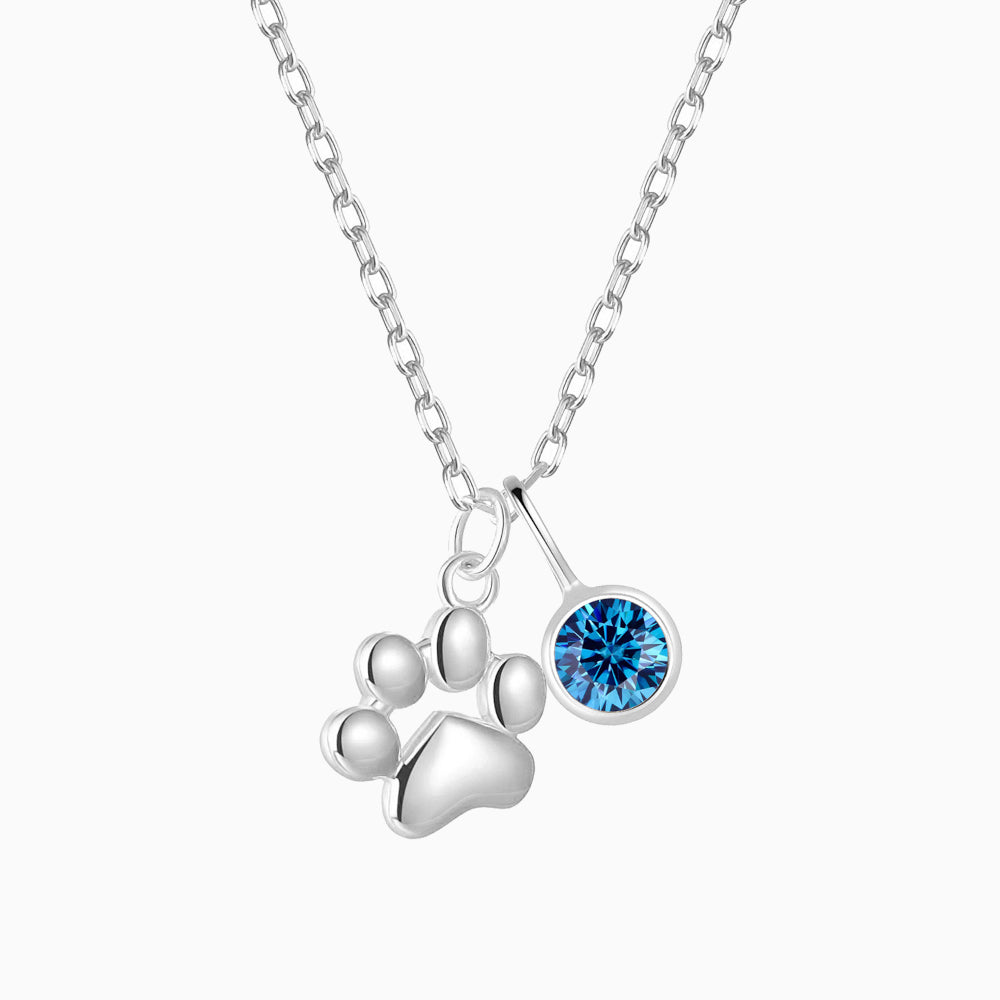 Teeny Tiny Paw Necklace with Charm