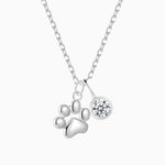 Teeny Tiny Paw Necklace with Charm