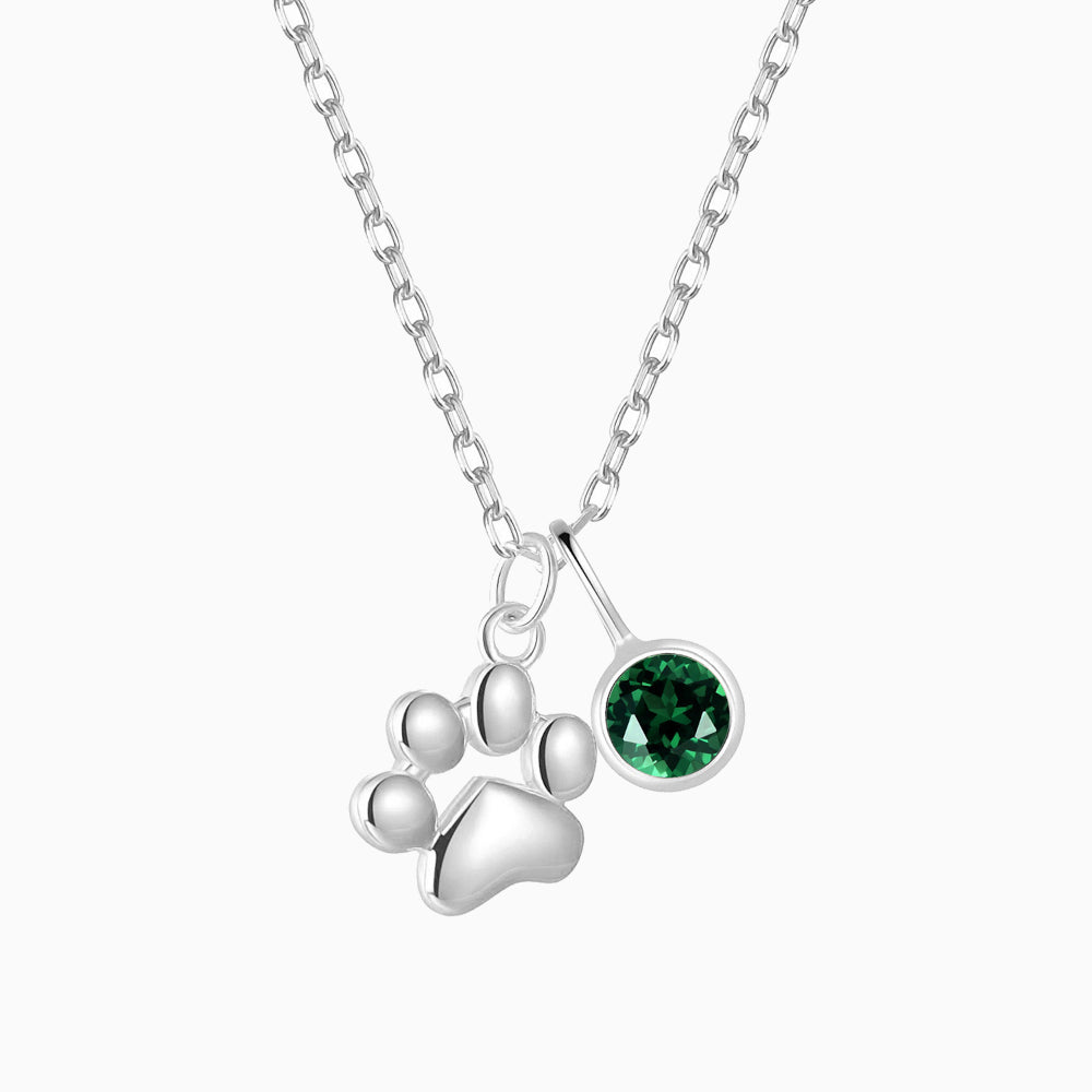 Teeny Tiny Paw Necklace with Charm