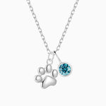 Teeny Tiny Paw Necklace with Charm