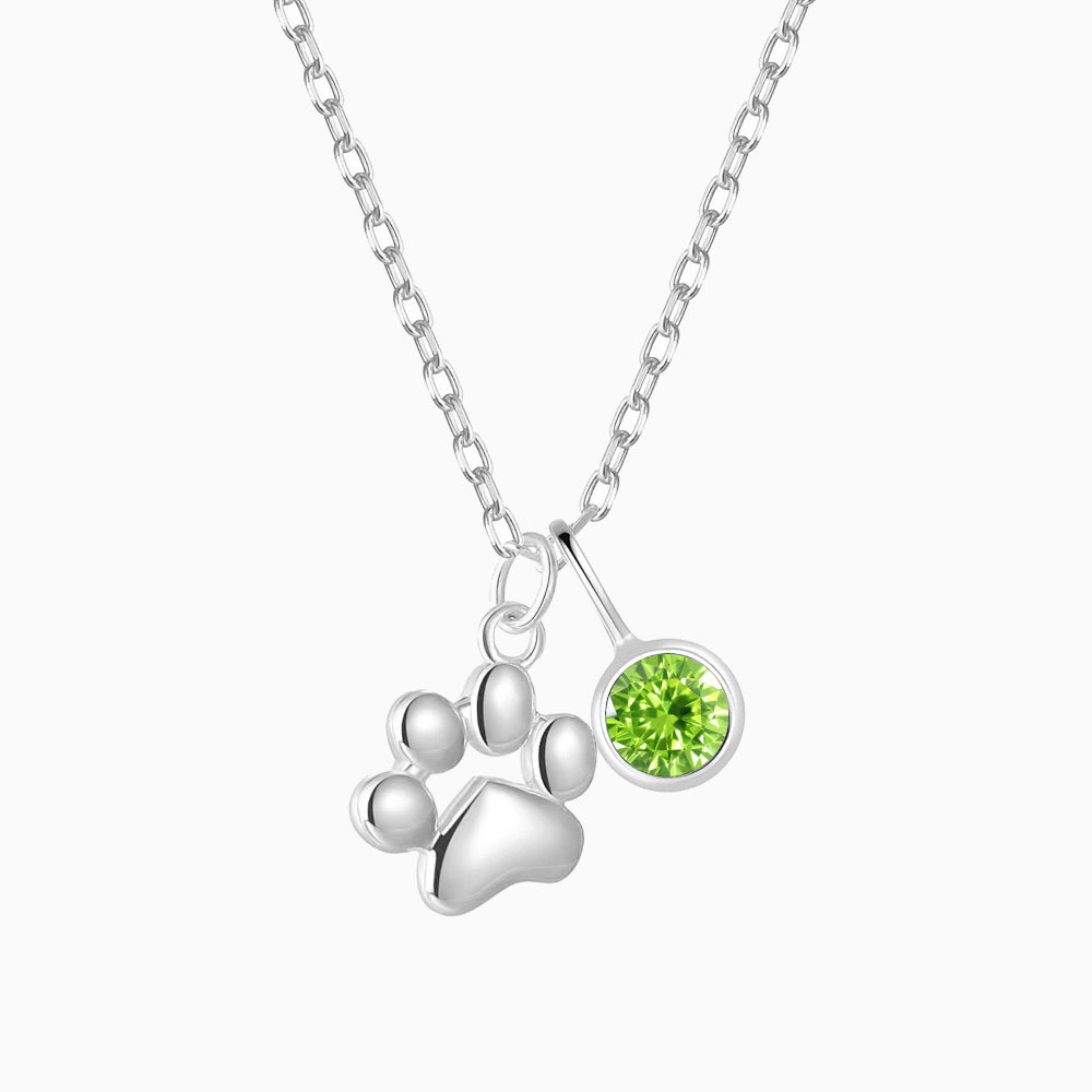 Teeny Tiny Paw Necklace with Charm