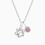 Teeny Tiny Paw Necklace with Charm