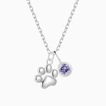 Teeny Tiny Paw Necklace with Charm