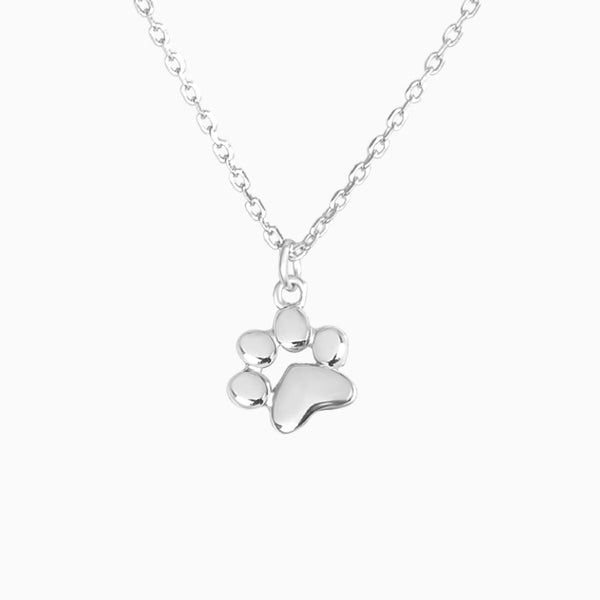 925 Sterling Silver Adjustable Teeny Tiny Paw Necklace