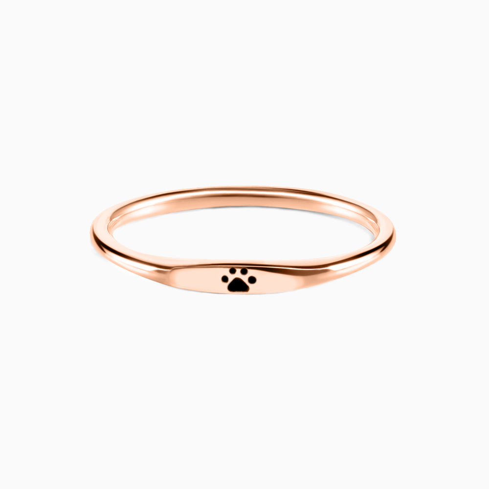 Dog paw ring fashion rose gold