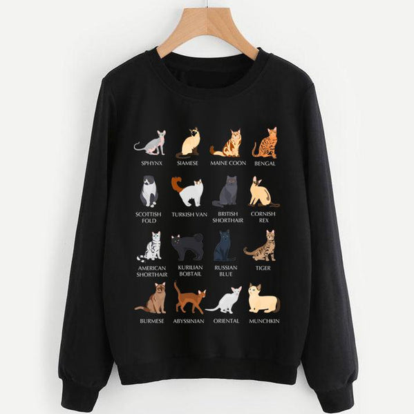 Cute cat clearance sweatshirt