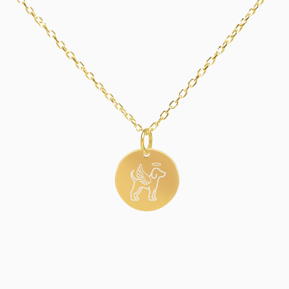 Dog Memorial Disc Necklace